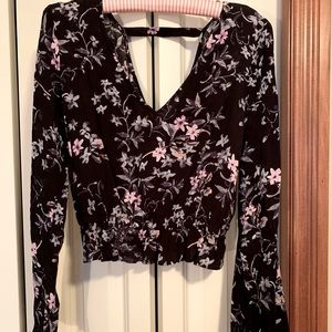 Express Floral Long Sleeve Shirt